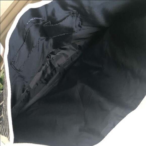 Lancôme Large Tote Purse Black/Off white Bag - Picture 7 of 8